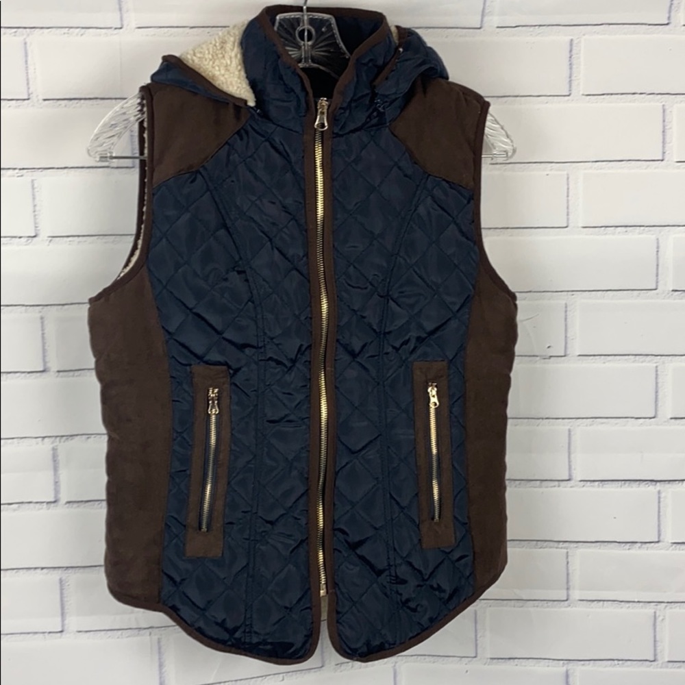 Vest with gold hardware